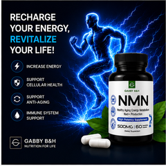 GABBY B&H NMN 500 | Healthy Aging & Cellular Energy Support