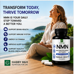 GABBY B&H NMN 500 | Healthy Aging & Cellular Energy Support