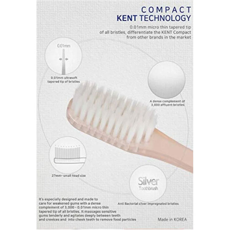 Kent Toothbrush Set 켄트 클래식 초극세모 칫솔  6개입