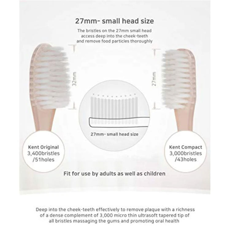 Kent Toothbrush Set 켄트 클래식 초극세모 칫솔  6개입